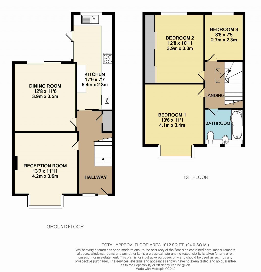 Floorplans For Eden Park Avenue, Beckenham