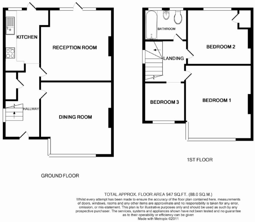 Floorplans For Upper Elmers End Road, Beckenham