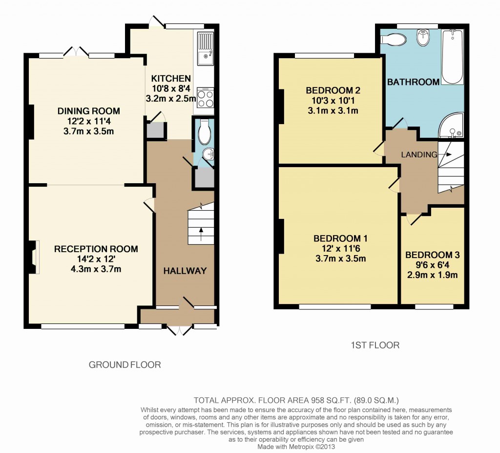 Floorplans For Brangbourne Road, Bromley