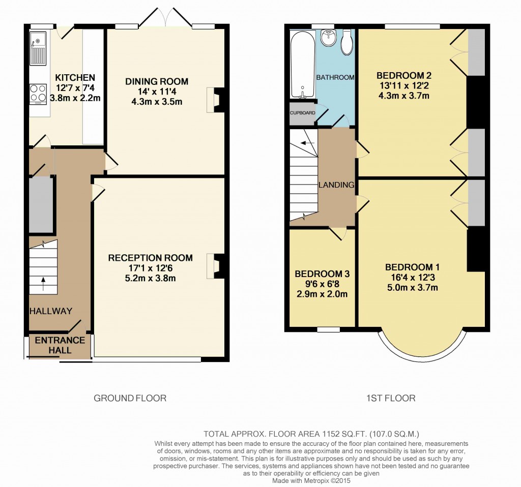 Floorplans For Upper Elmers End Road, Beckenham