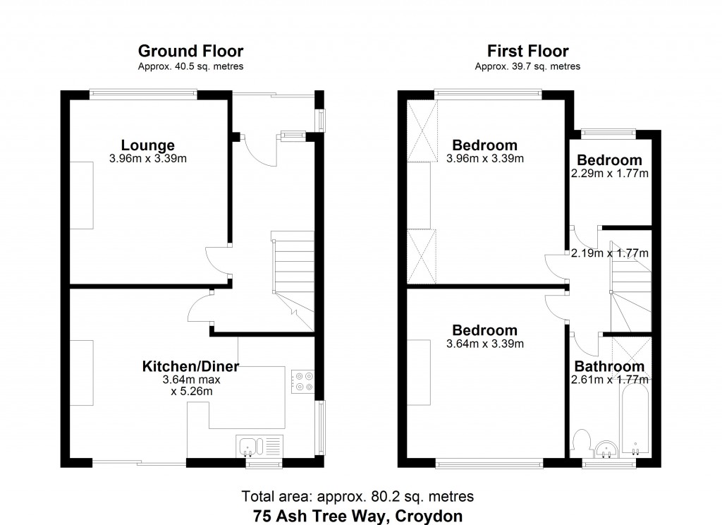 Floorplans For Ash Tree Way, Croydon