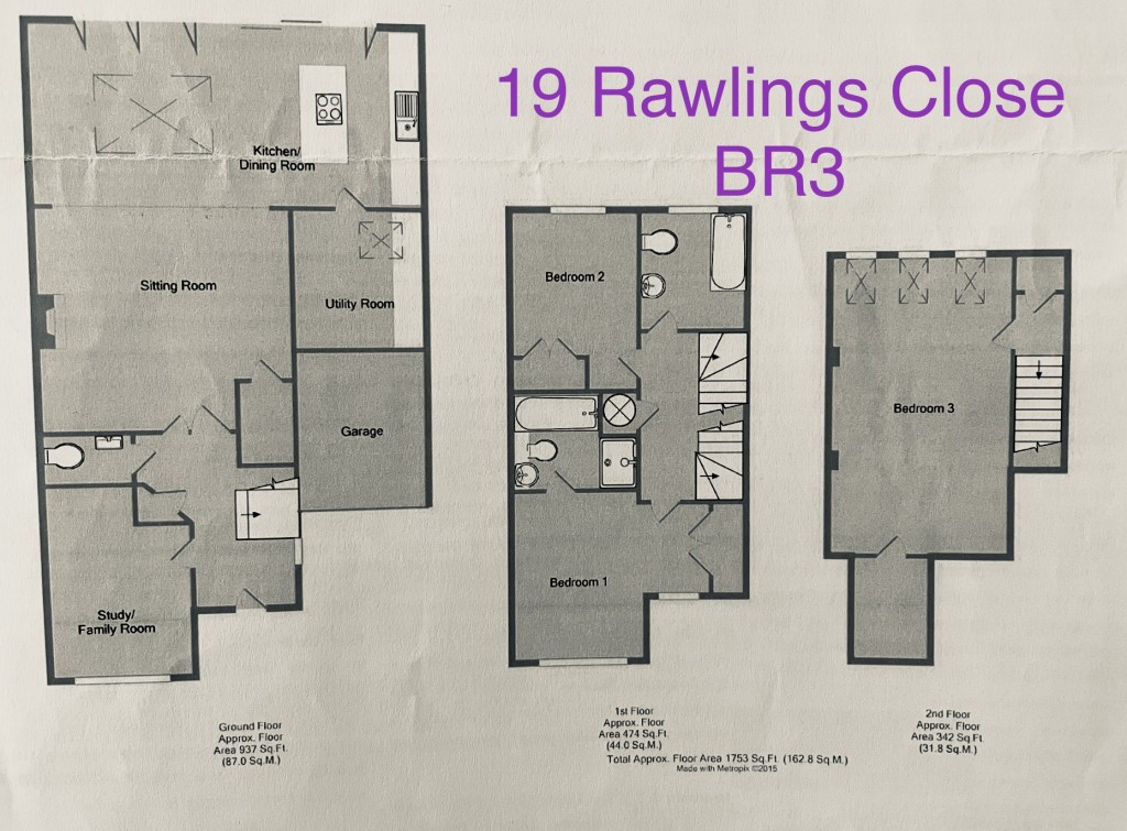 Floorplans For Rawlings Close, Beckenham