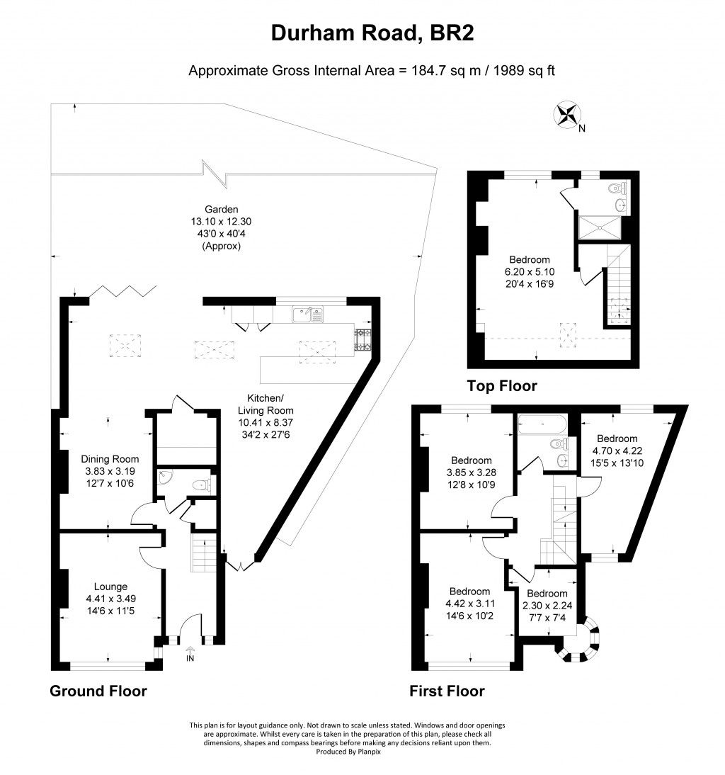 Floorplans For Durham Road, Bromley