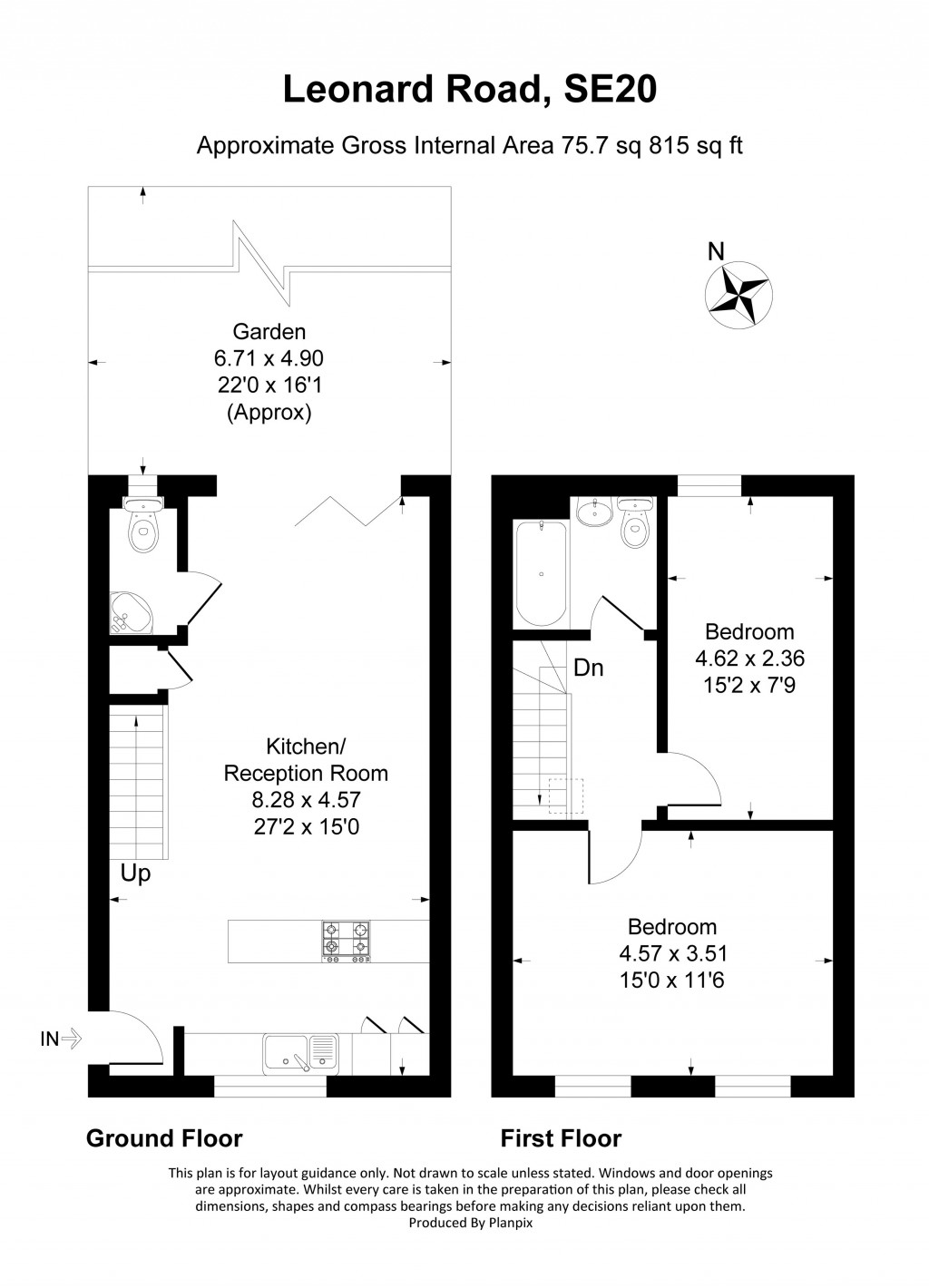 Floorplans For 82 Lennard Road, London